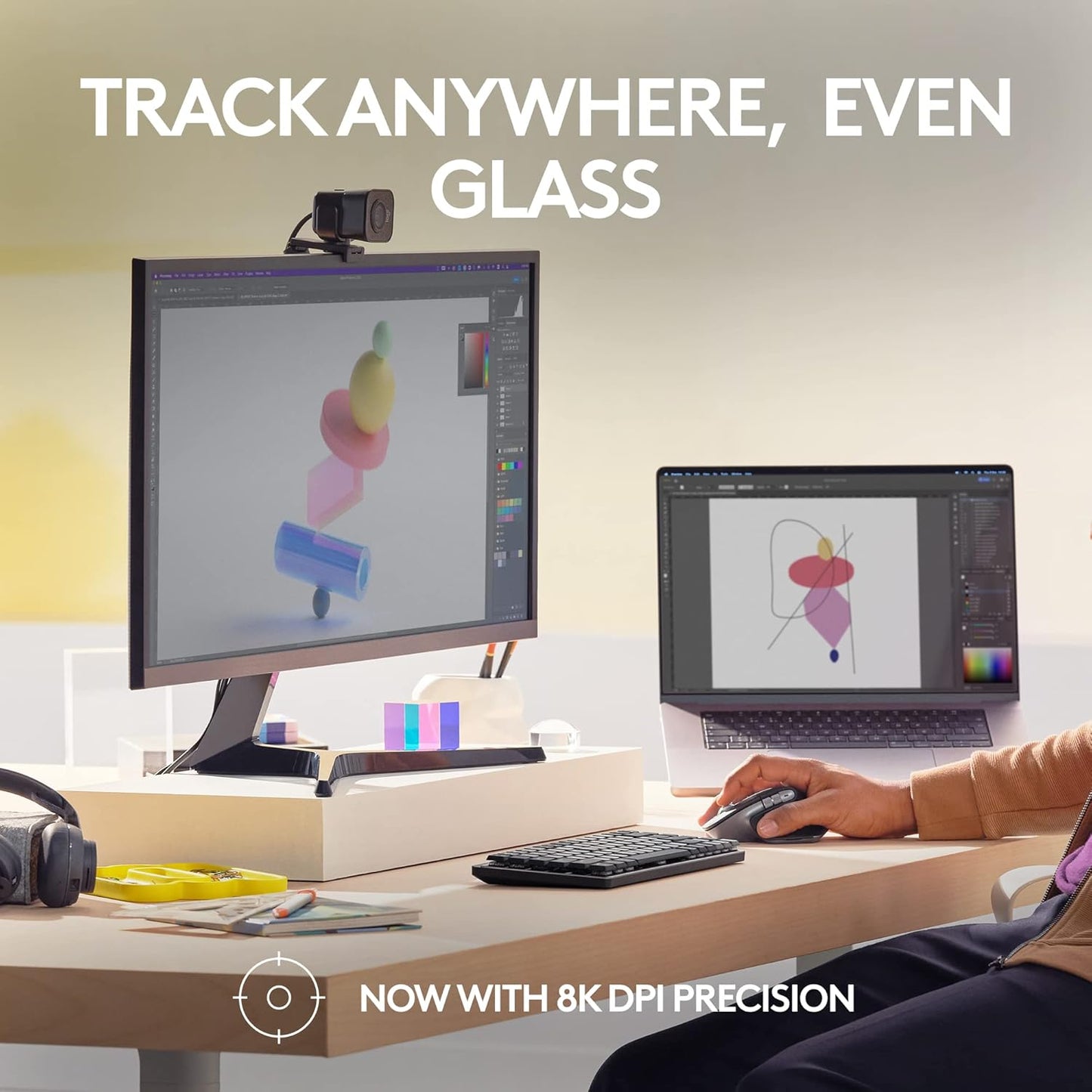 Logitech MX Master 3S for Mac - Wireless Bluetooth Mouse with Ultra-Fast Scrolling, Ergo, 8K DPI, Quiet Clicks, Track on Glass, Customization, USB-C, Apple, iPad - Space Grey