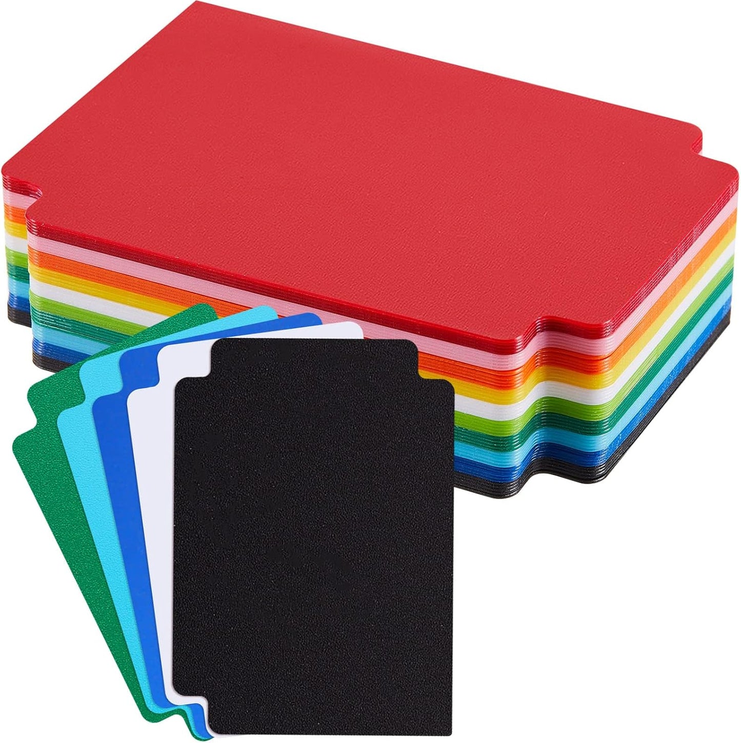 Trading Card Dividers Multicolor Card Page Dividers Frosted Plastic Separator with Tabs for Games Sports, 2.7 x 3.8 Inches(50 Pieces)