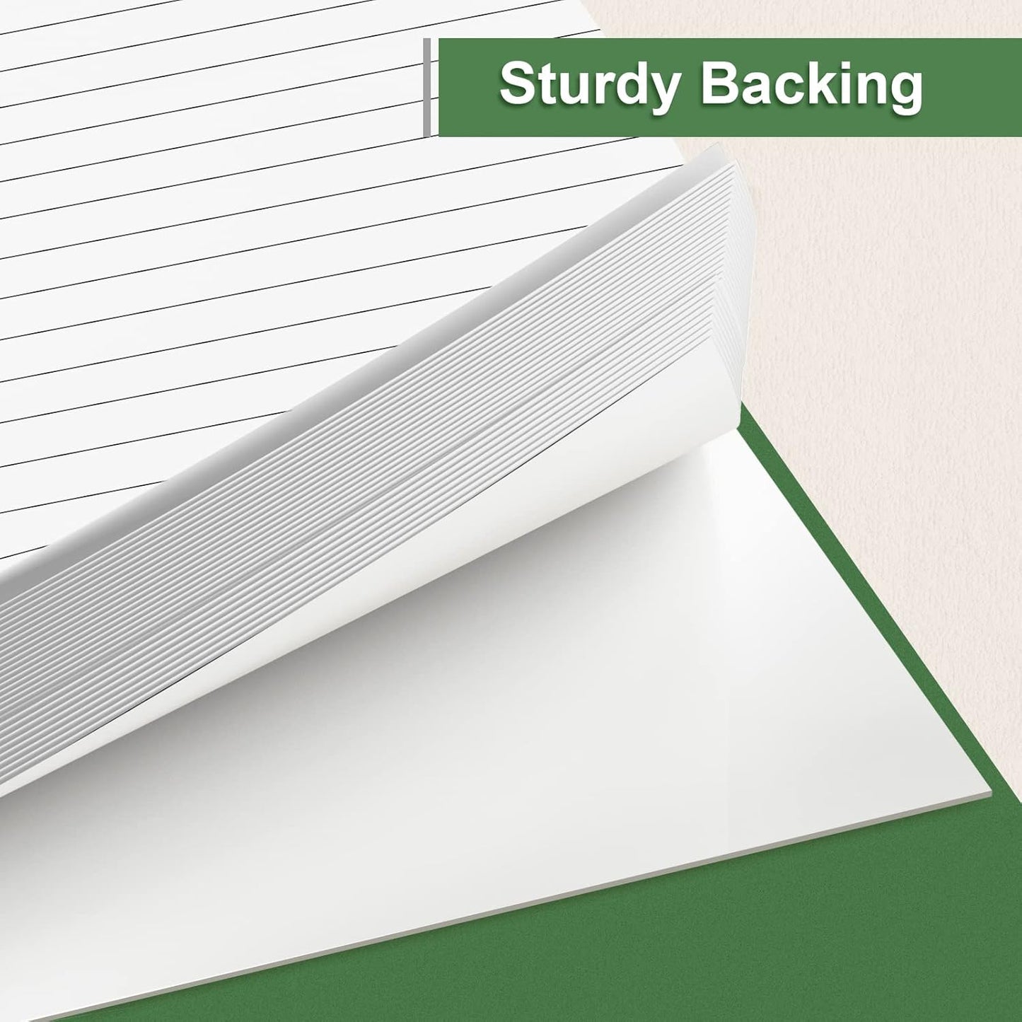3 Pack Note Pads 5 x 8 Inch, Small Notepad, College Ruled Legal Pads, White Lined Writing Pads for Work or School, 30 Sheets/Pad, Perforated Recycled Note Paper for Note-Taking, Grocery List