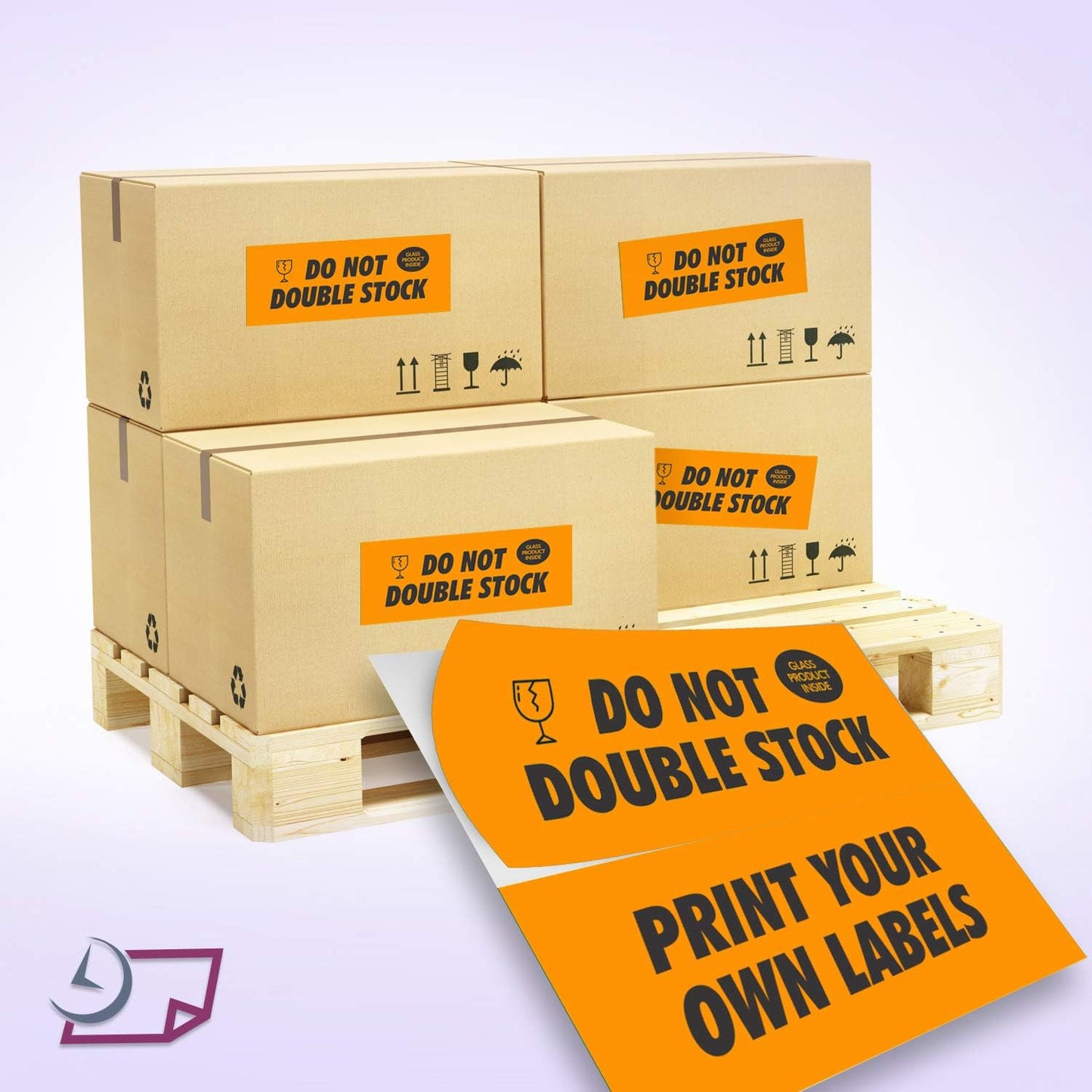 NextDayLabels 8-1/2 x 11" Neon Color High Light Fluorescent Labels for Laser & Inkjet Printer (Orange Fluorescent, 4-1/4" x 11" - 2 Per Page | 50 Labels)