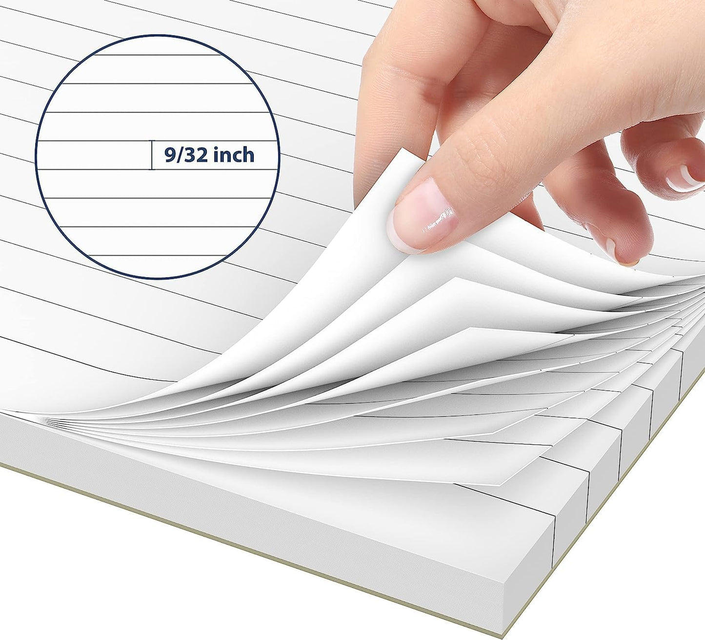 8 Pack Note Pads 4x6 Inch Paper of White Small Notepads for Work Study Lined Memo Pads Mini Pocket Notepad 4'' x 6'' Narrow Ruled Small Notebook Pads of Paper Refills for Office School Home Supplies