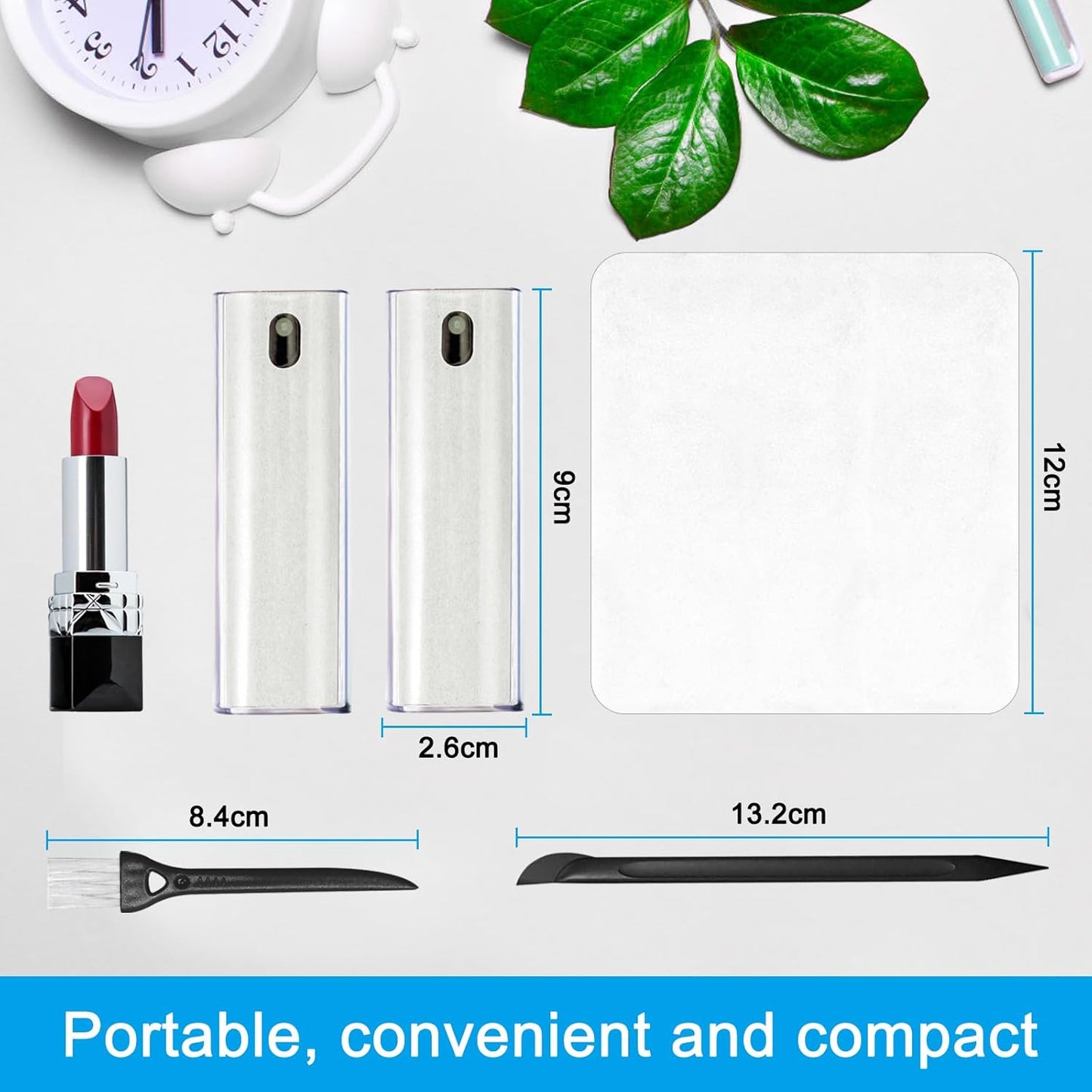 walrfid 2Pcs Car Screen Cleaner, Laptop Screen Cleaner Spray and Wipe, Electronic Computer Cleaning Kit for iPad, iPhone, Cellphone, Monitor, MacBook Pro, Car Display, Tablet, TV Flat Screens, Cream