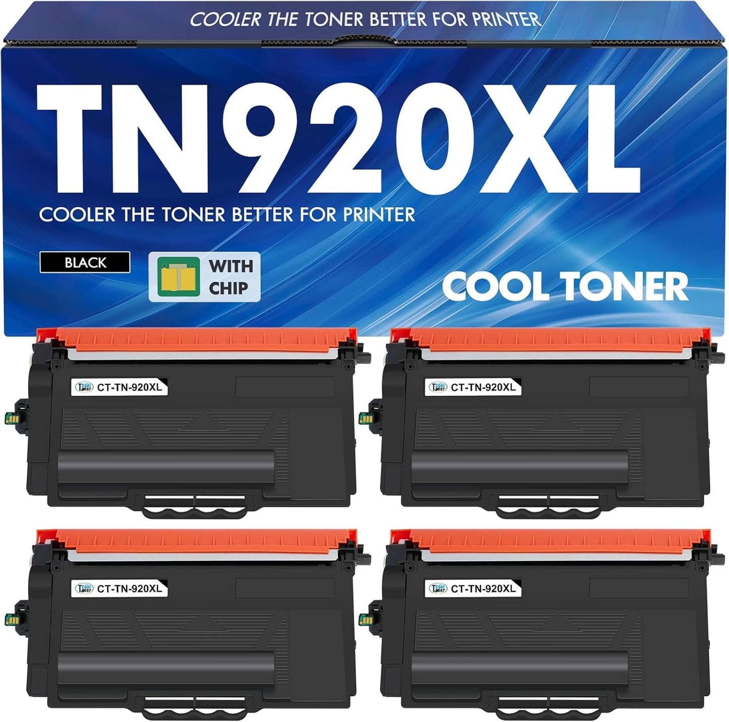 TN920XL TN920 Toner Cartridge Compatible Replacement for Brother TN 920 920XL TN920XXL TN920UXXL TN-920XL for HL-L6210DW HL-L6210DWT HL-L5210DW HL-L5210DN HL-L5210DWT Printer High Yield 4 Pack