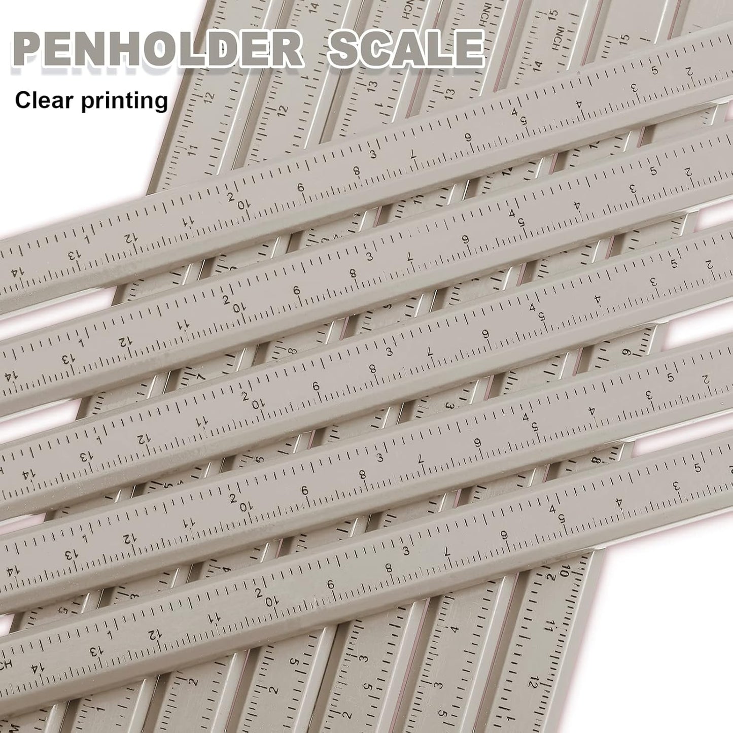 Honoson 200 Pcs Flat Construction Pencils with Printed Ruler Wood Graphite 2 Pcs Carpenter Pencil Sharpener for Woodworking Marking Tool(White)