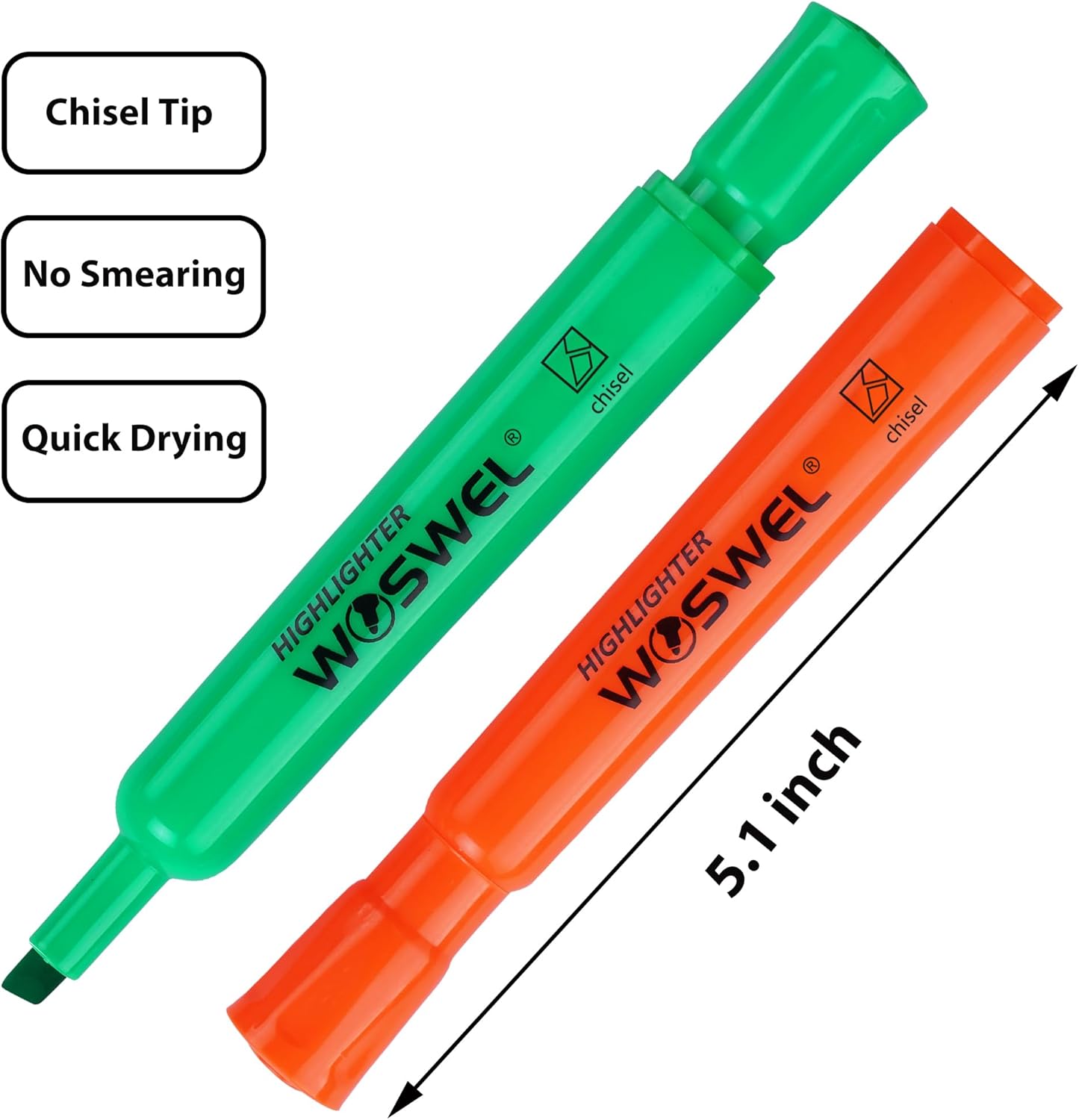 Highlighters Bulk, 108 Pack Tank Style Highlighters Assorted Fluorescent Colors Set, 6 Bright Colors Chisel Tip Highlighter Markers for Kid and Adult Coloring, Highlighting as School Supplies