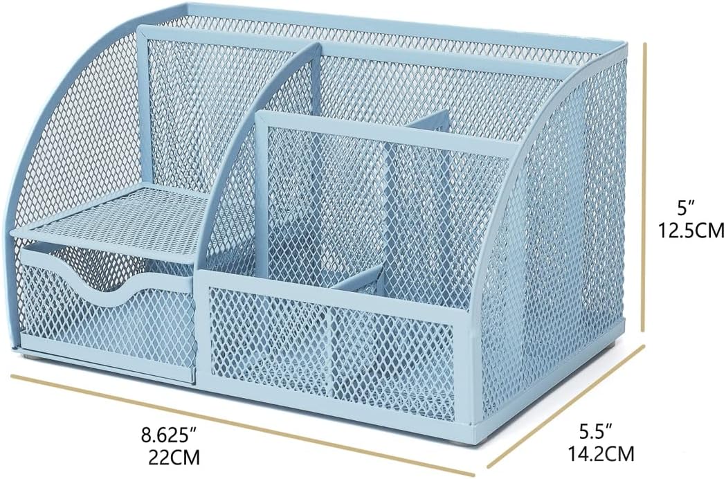 Annova Desk Organizer Wire Mesh 3 Tier Sliding Drawers Paper Sorter/Multifunctional/Premium Solid Construction for Letters, Documents, Mail, Files, Paper, Kids' Art Supplies (Gold)