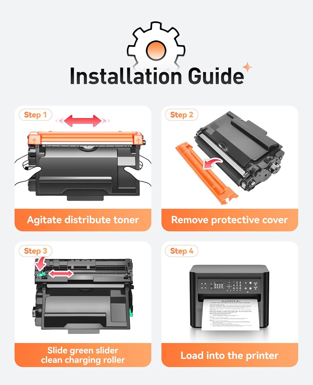 TN850 Black Toner Cartridge 2-Pack High Yield Replacement for Brother TN-850 TN820 TN-820 for HL-L6200DW L6200DWT MFC-L5700DW MFC-L5850DW HL-L5200DW MFC-L5900DW L6800DW L5100DN L5800DW L6700DW Printer