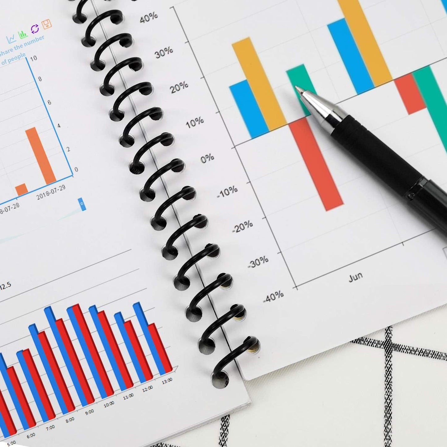 Rayson 7.9mm Plastic Spiral Coil Binding 3:1 Pitch, 5/16inch, 40 Sheets Capacity Black Coil Binding Spines - Versatile for Office and Educational Tasks, Pack of 100