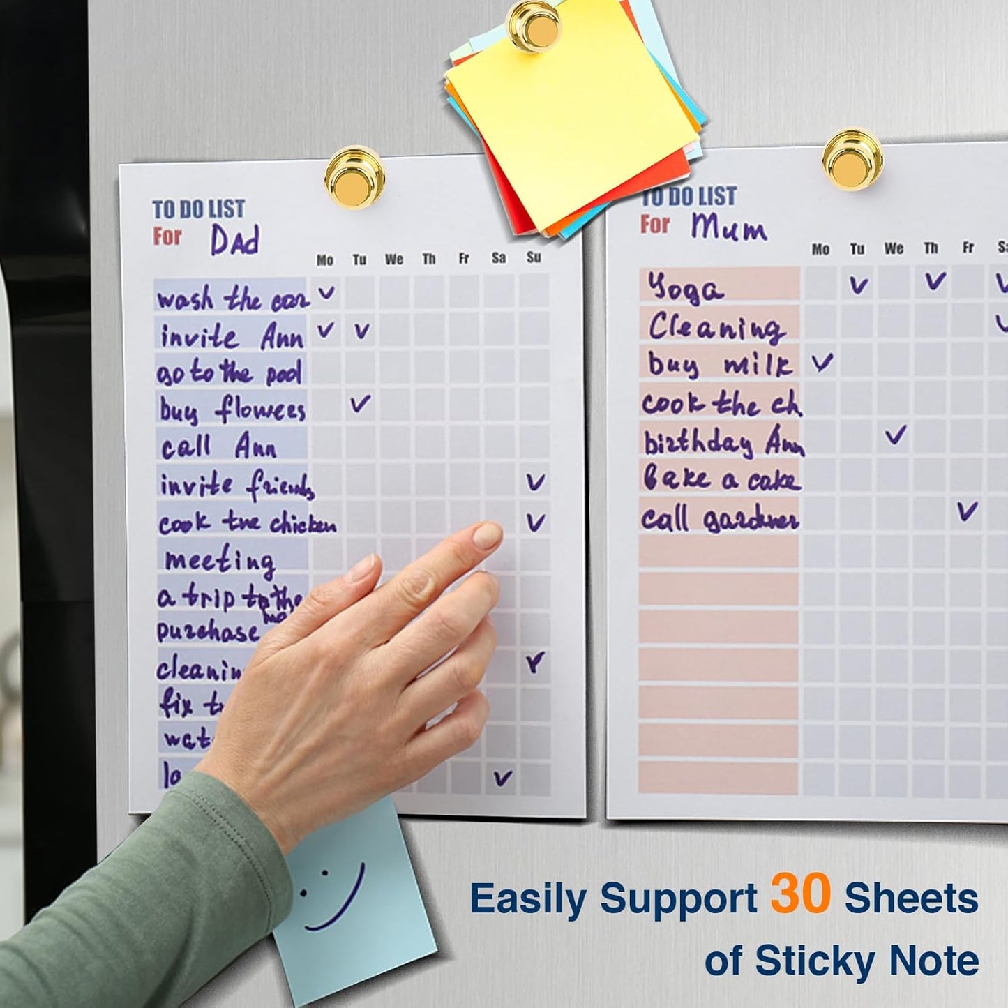 MIKEDE Whiteboard Magnets - 60pcs Small Gold Neodymium Refrigerator Magnets for Whiteboard, School, Classroom, Kitchen and Map