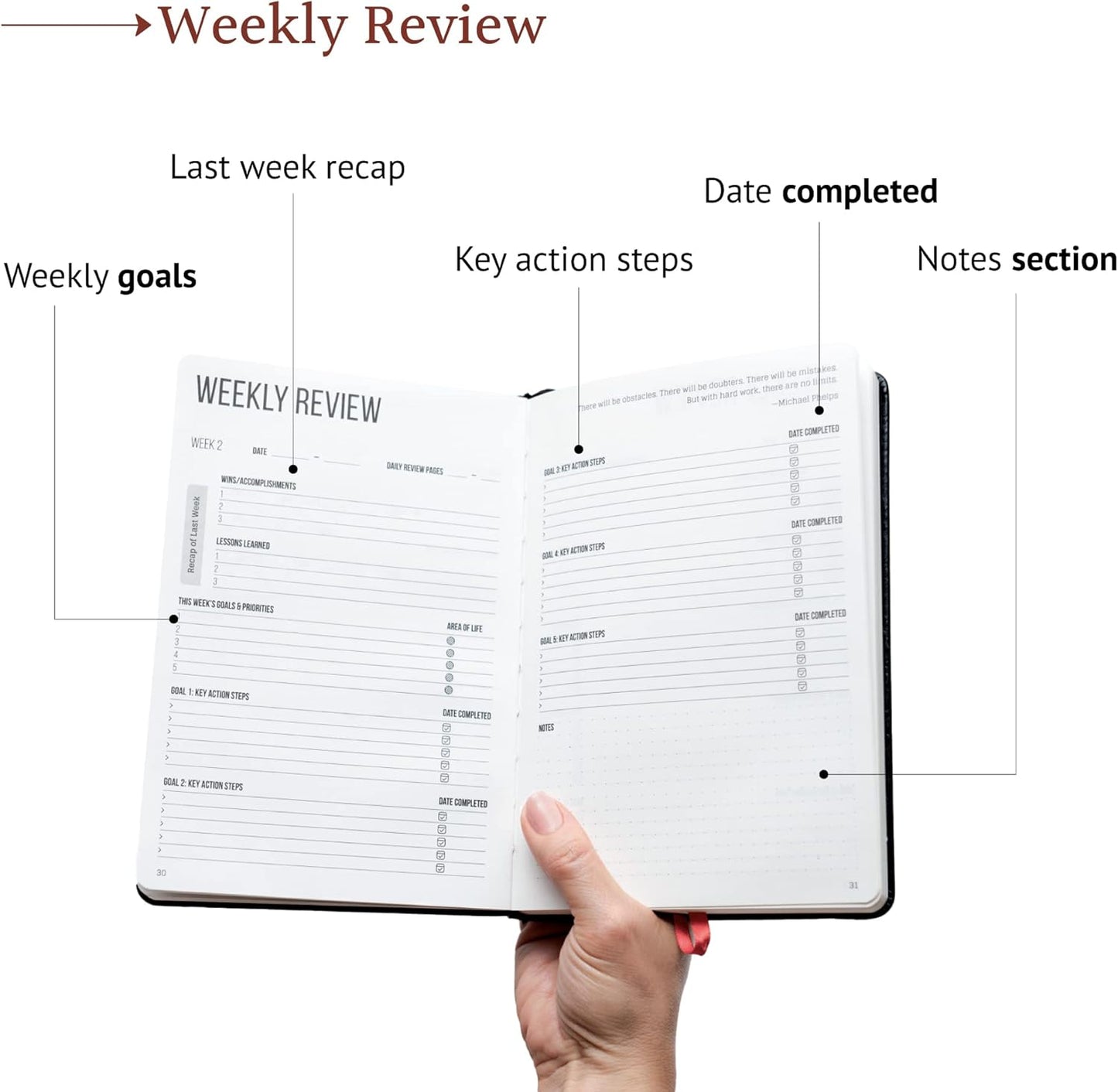 This Is My Era 90 Day Planner 2025 - Daily, Weekly, Hourly Work and Goal Productivity Planner - Undated, Leather Hard Cover, Black