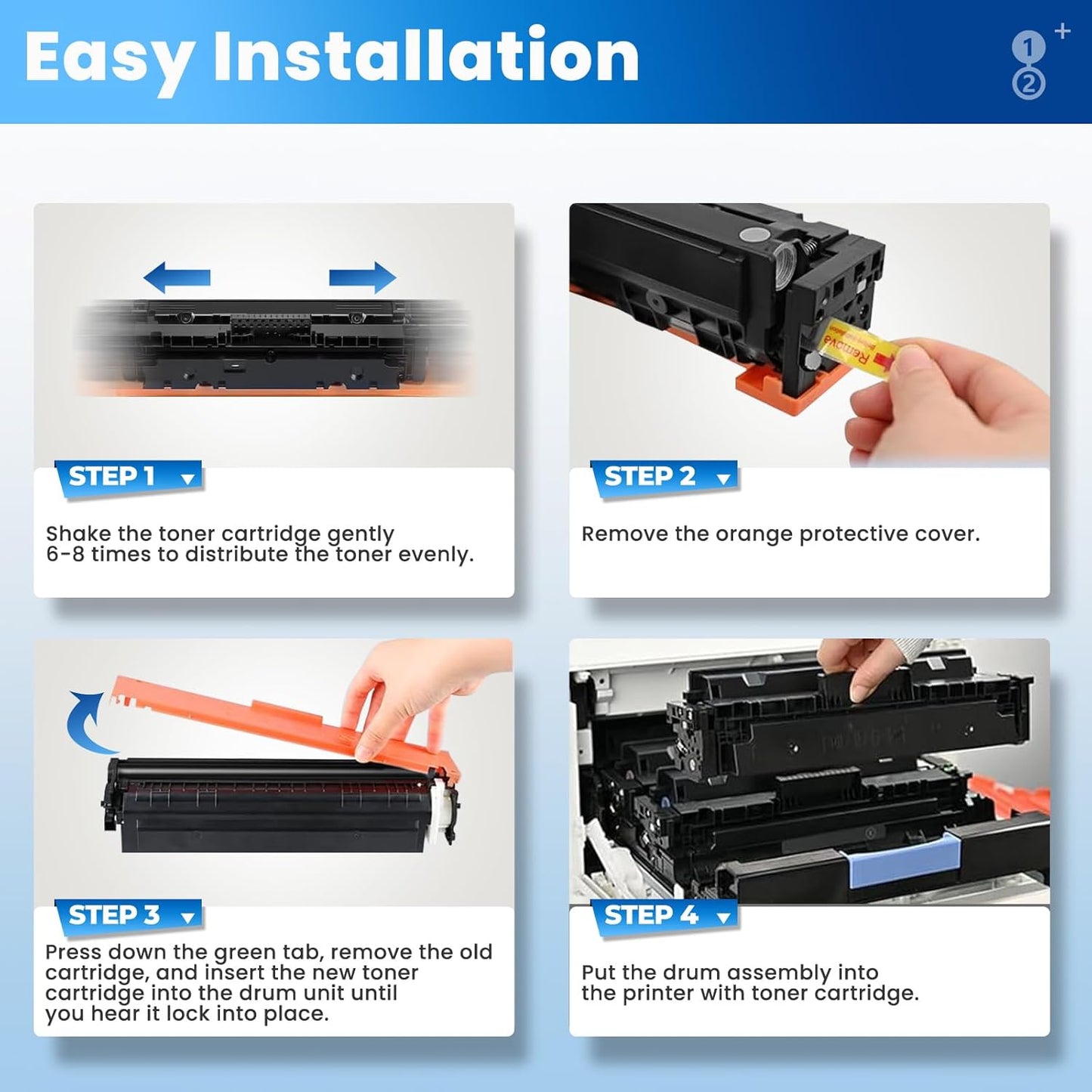410A Toner Cartridges Color Laser Jet Pro M452 MFP M477 M377 series Compatible for HP 410A 410X Toner Cartridges 4 Pack for HP410A for Color Pro M452dw M452nw MFP M477fdw M477fnw M452dn M377dw M477fdn