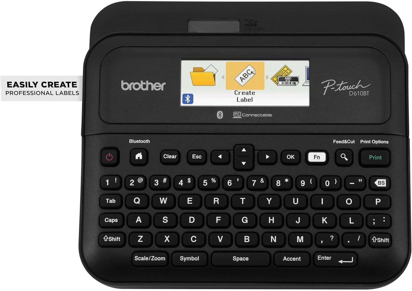 Brother P-touch PT- D610BT Business Professional Connected Label Maker | Connect and Create via Bluetooth® on TZe Label Tapes up to ~1 inch