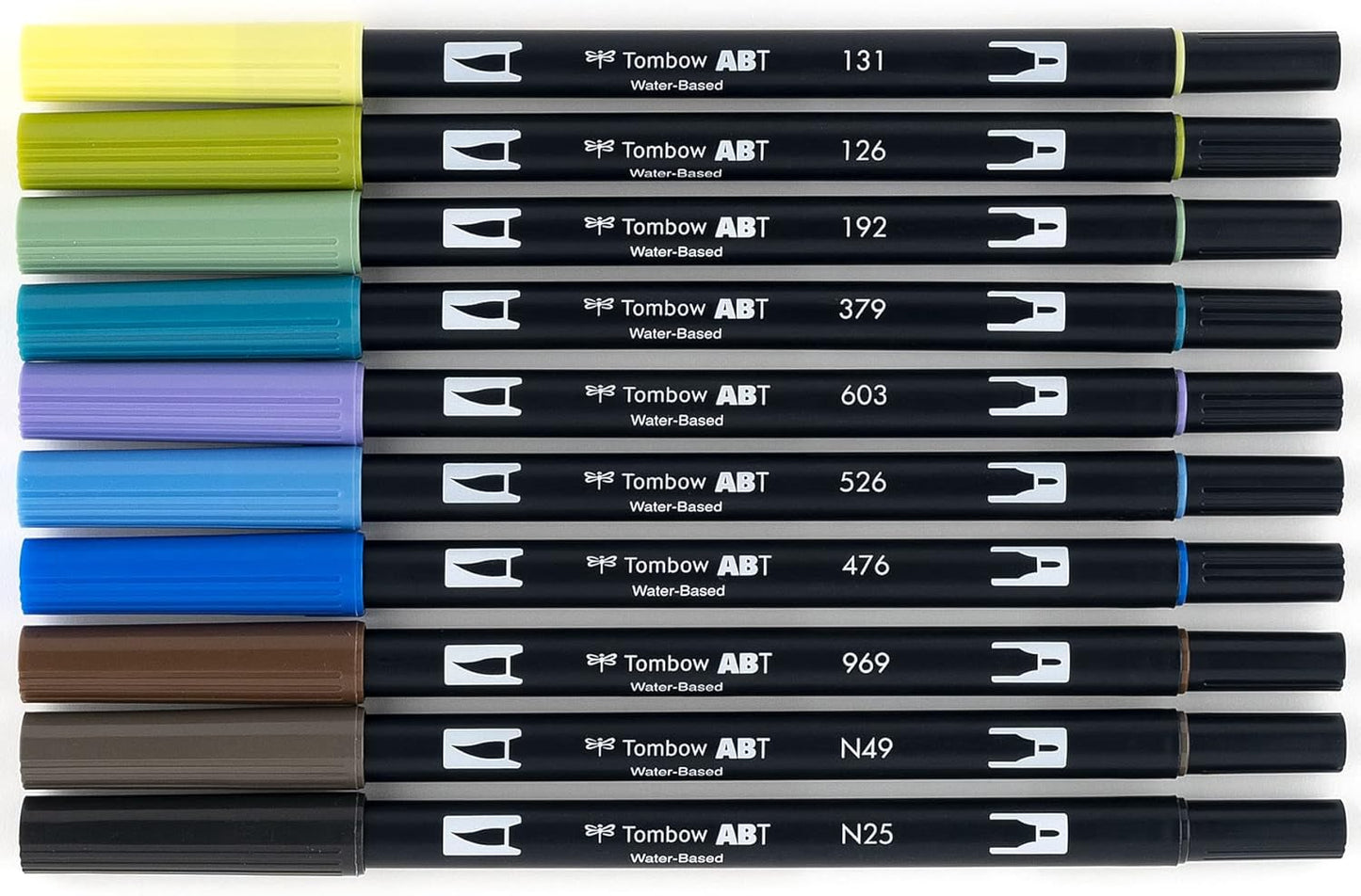 Tombow 56169 Dual Brush Pen Art Markers, Landscape, 10-Pack. Blendable, Brush and Fine Tip Markers