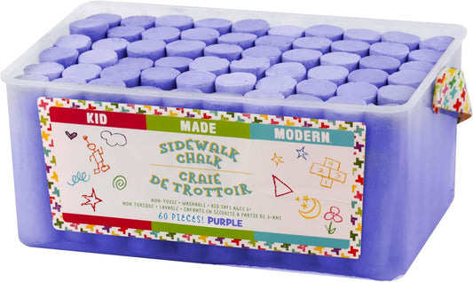 Kid Made Modern 60 Count Pack of Sidewalk Chalk – Purple