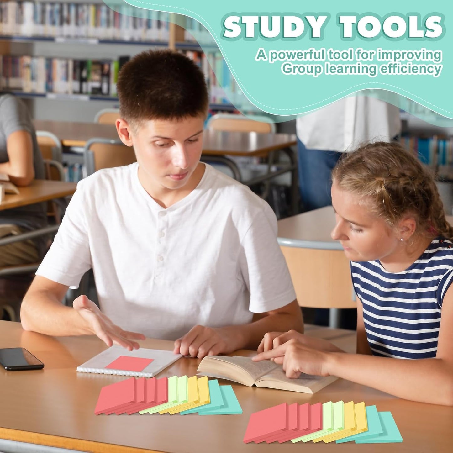 Fainne 24 Pack Sticky Notes Bulk Back to School Supplies Self Stick Note Pads Paper Memo for Office First Day of School Student Teacher Essentials (2 x 2 Inches,Bright Color)