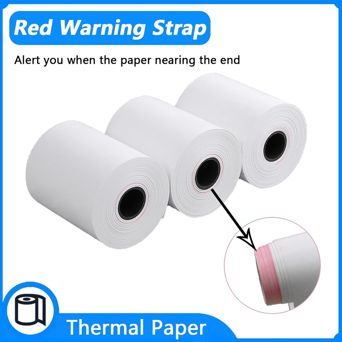 57mm Thermal Paper Cash Register POS Receipt Paper 2 1/4 for Thermal Printer to Take a Number Ticket 4 Rolls