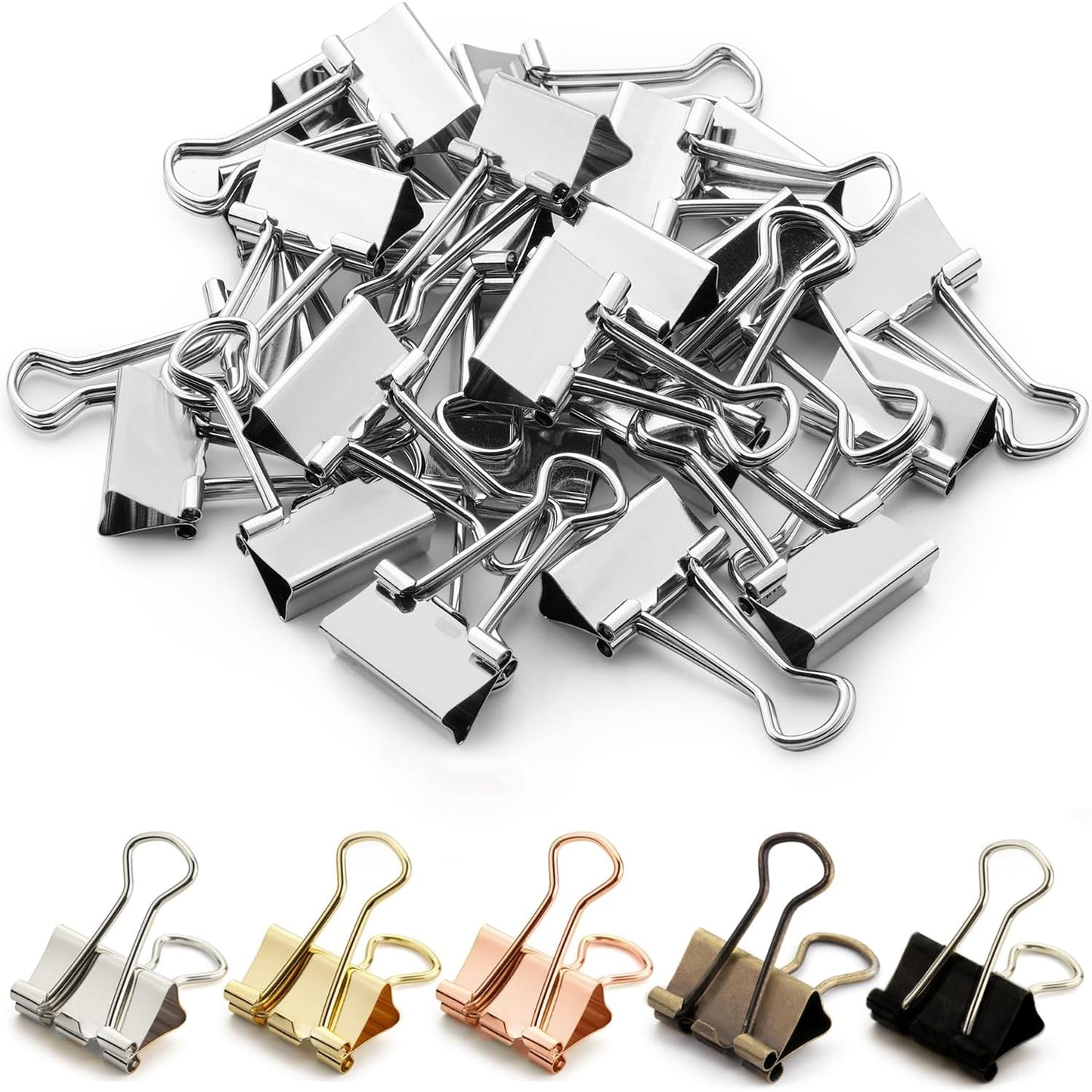 Mr. Pen Binder Clips - 50 Pack, 0.75 in Silver Mini Clips for Paper and Office Use
