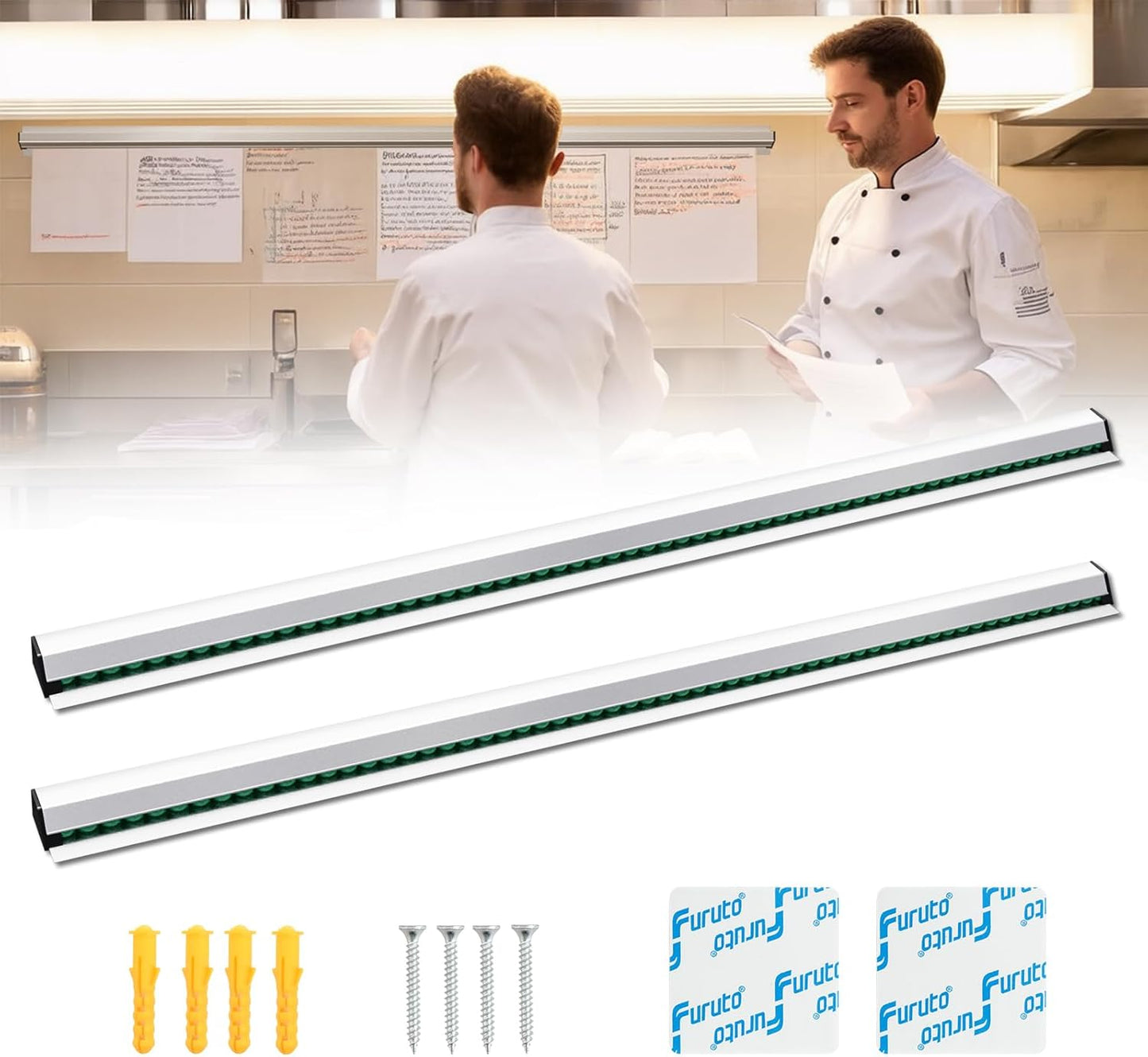 CjgyzTicket Holder for Restaurant, 28/32/36/48/60 inches, Restaurant Order Holder，Durable and Easy to use, Suitable for Commercial Kitchens, cafes, Fast-Food(32 Inch, 2 Pcs)