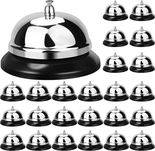 Yexiya 6 Pack Call Bell 3.35 Inch Diameter with Metal Anti-Rust Construction Service Bell for Hotels, Schools, Restaurants, Reception Areas, Hospitals, Warehouses