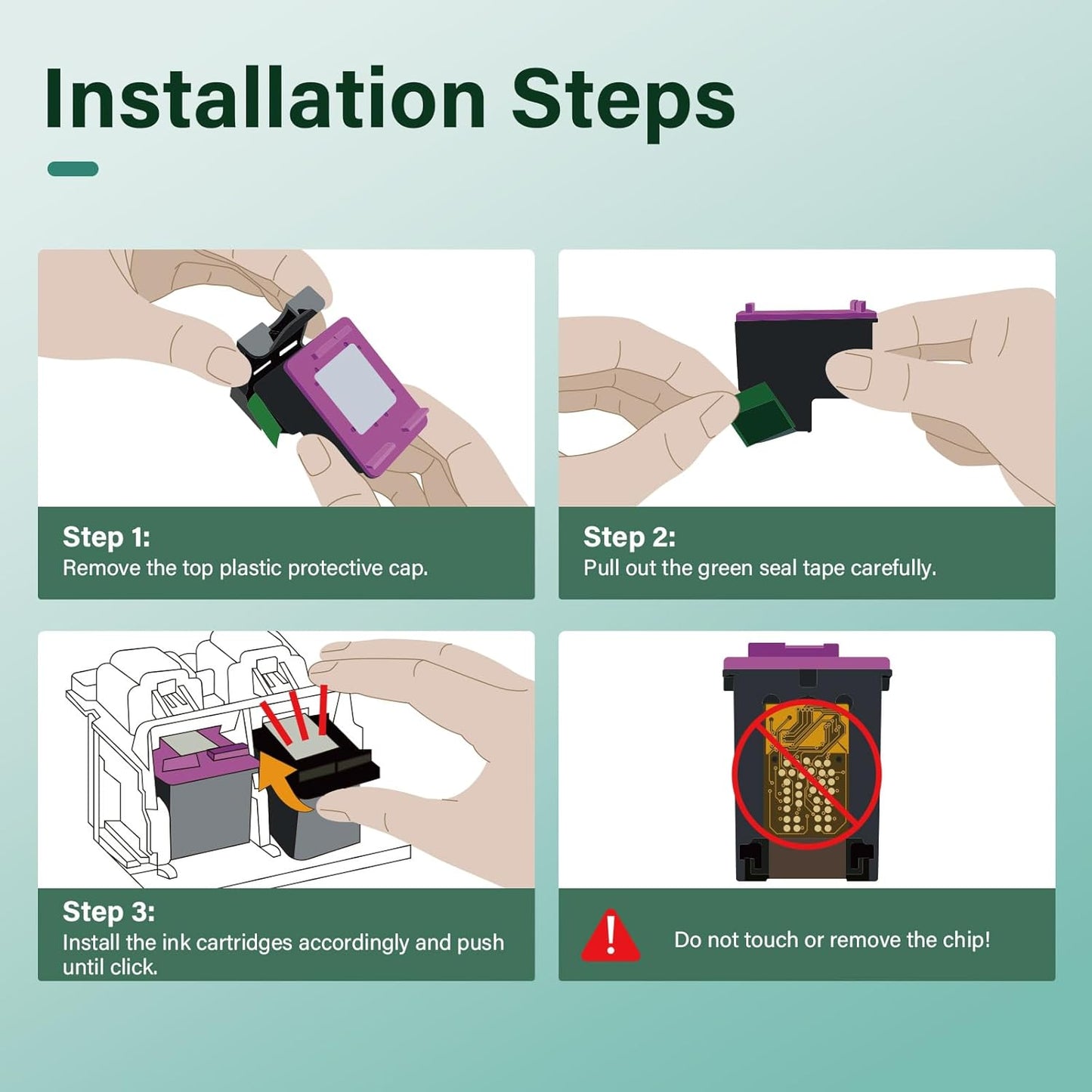 64XL 64 Black and Color Ink Cartridge Combo Pack XL Remanufactured Replacement for HP Printers Envy Photo 7855 7155 Inspire 7900e Series 7255e 7200e 7955e 7858 7800 6255 Tango Ink Cartridges (2 Pack)