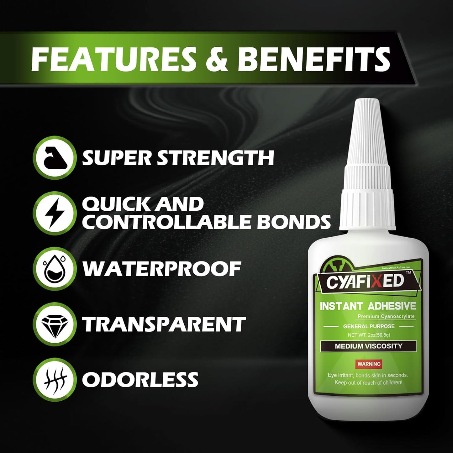 Super Glue Liquid, 4 oz Instant CA Glue Medium Cyanoacrylate Adhesive 113.8 Gram, Food Safe Superglue for Plastic Ceramic Metal Shoe Wood 3D Print Model Leather Glass Aquarium Craft Porcelain Rubber