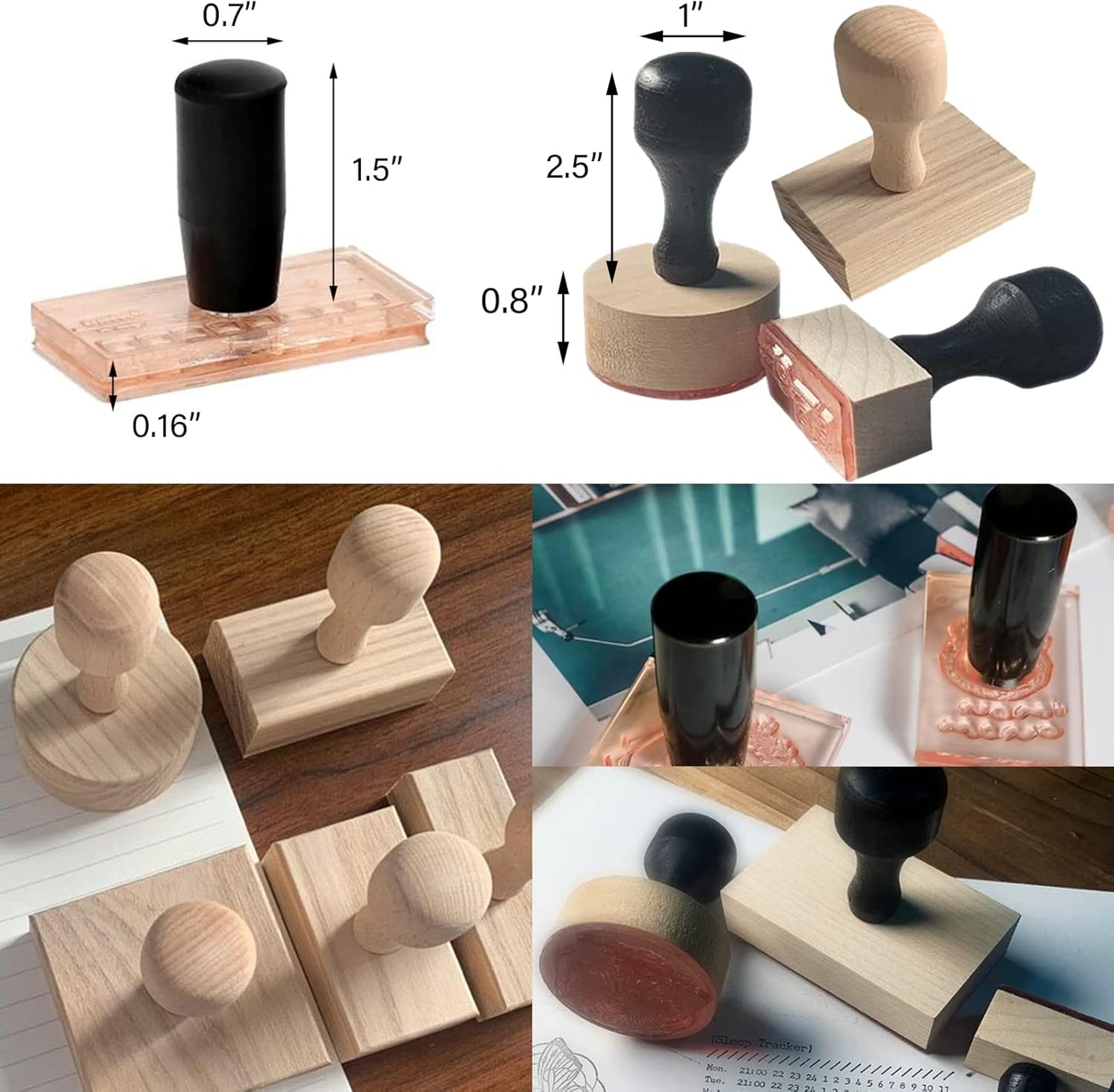 Custom Stamp with Logo Text - Personalized Rubber Stamp with Handle - Address Stamps for Business or Crafting - Round 2"