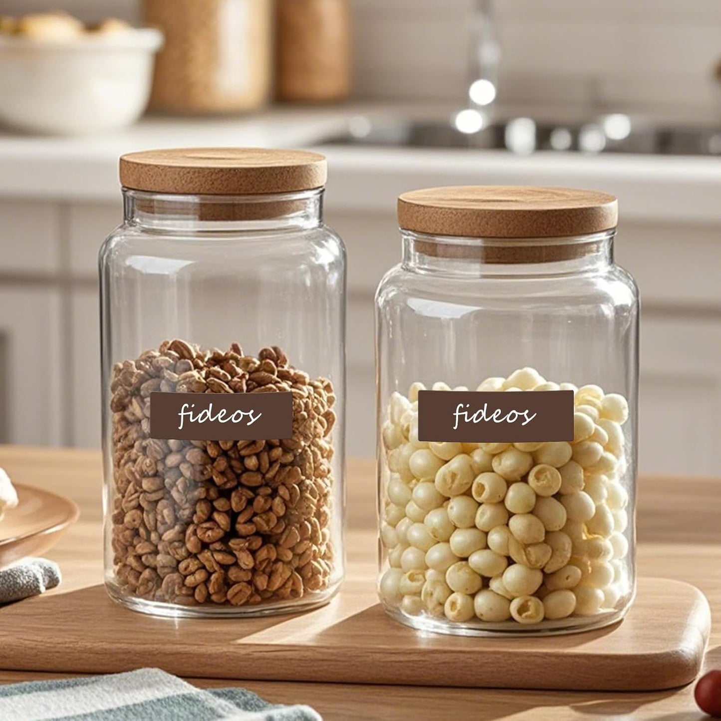 Rectangle Label Stickers 3×1 Inch Vinyl Removable Brown Sticker Waterproof Writable File Folder Moving Labels for Boxes Home Office Labeling 160 PCS