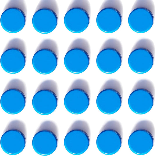 ZDZBLX Fridge Magnets, 20 Pcs Strong Small Refrigerator Magnets for Whiteboard, Heavy Duty Mini Cute Round Magnets for Fridge, Locker, Kitchen, Office, Blue