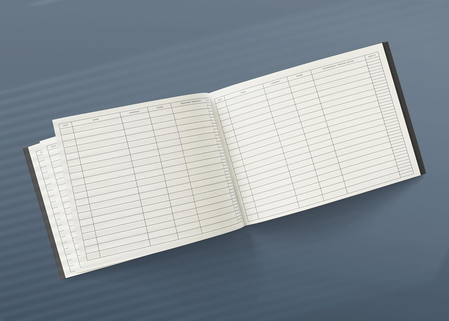 Officewerks Visitors Register & Guest Book, 120 Pages, 8 7/8" X 7", Black Hardbound Cover, Durable Smyth Sewn Binding