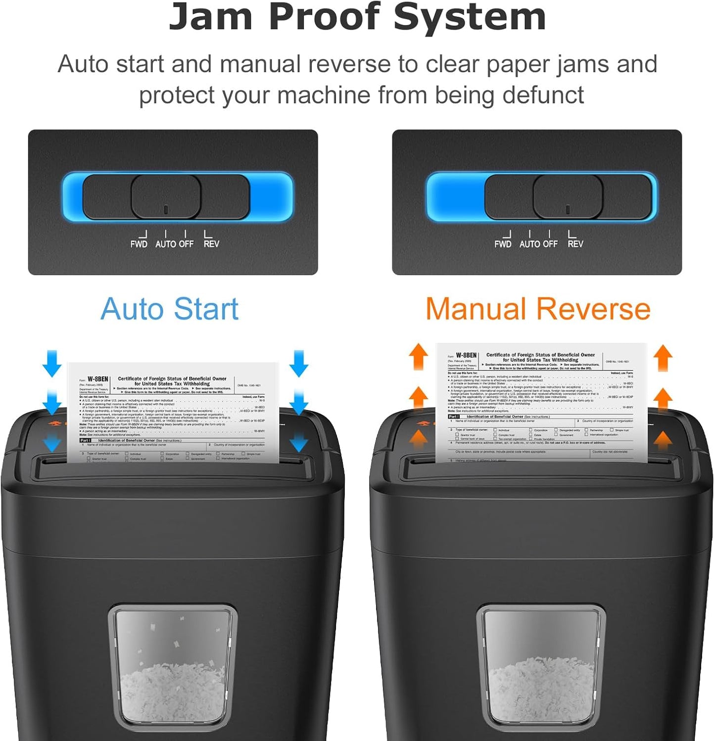 Bonsaii 6 Sheet High Security Micro Cut Paper Shredder, Credit Cards/Mail/Staples/Clips Shredder for Home Use with 4.2 Gallon Bin (C261-D)
