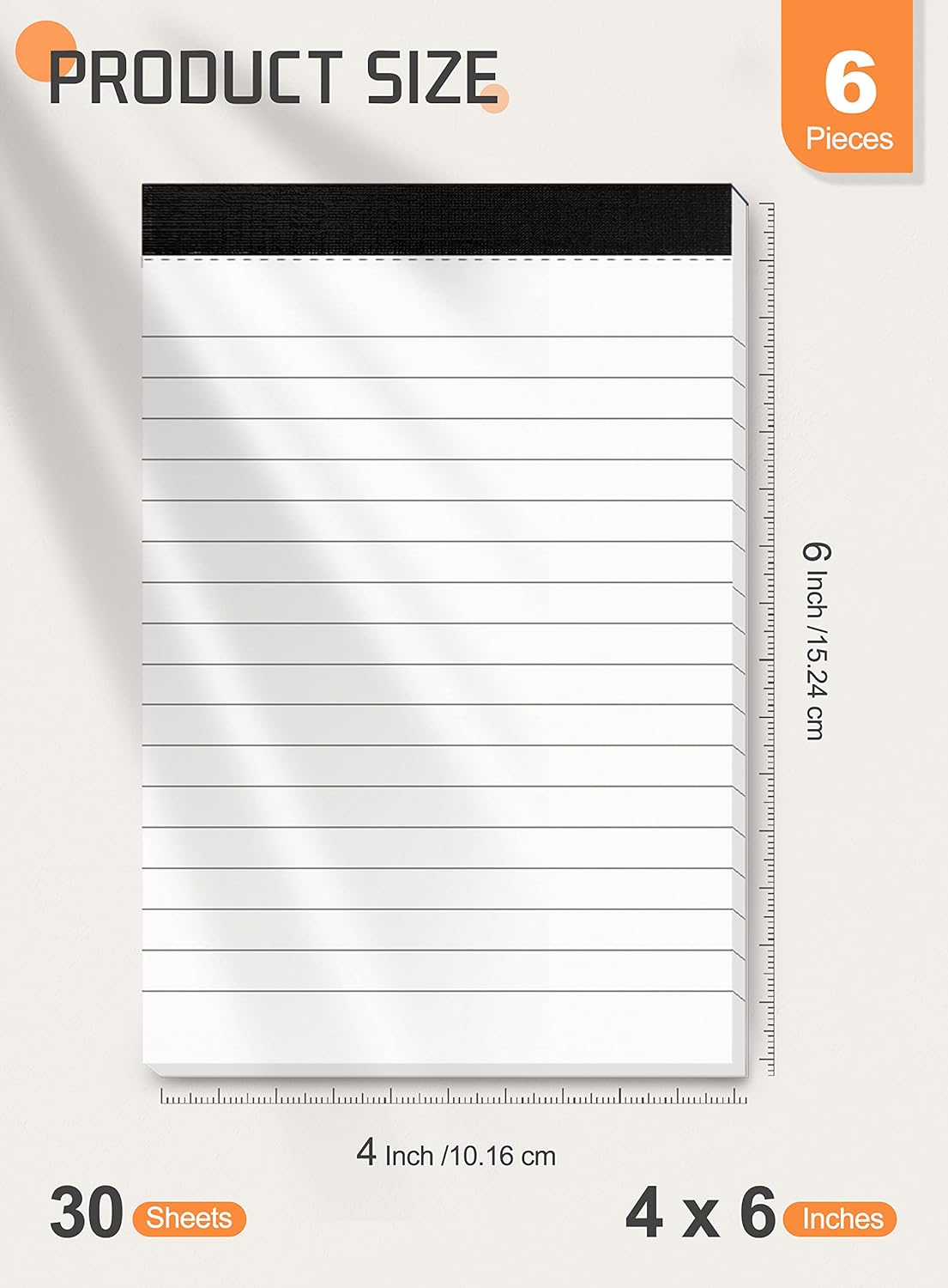 Small Notepads 4x6 for Office 6 Pack Pocket Note Pads 4x6 for Reminders and Notes Writing Pads of Work Memo Pads Lined Paper for Home Note Pads for Household to Do List Scratch Pads 30 Sheets Each