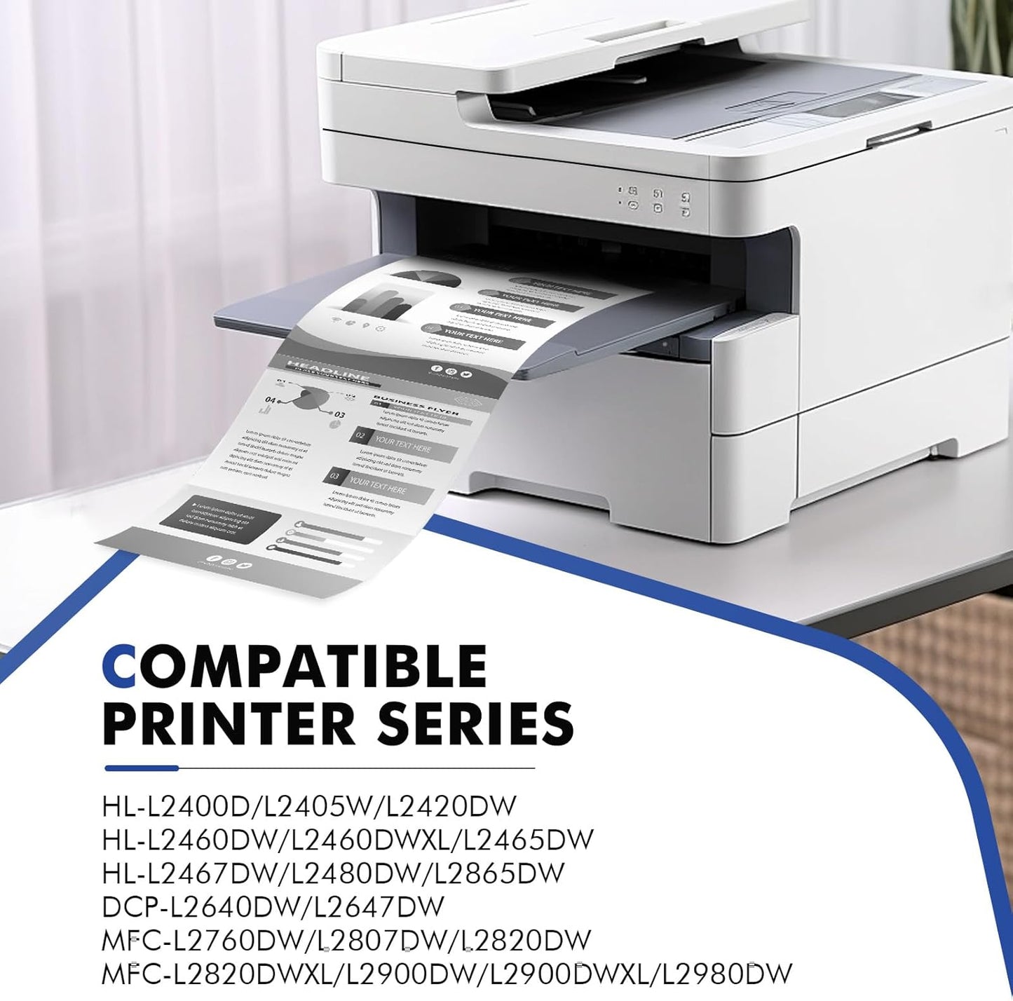 DR830 DR-830 Drum Unit Black 2-Pack Replacement for Brother DR830 DR 830 DR-830 HL-L2400D L2405W L2460DW L2460DWXL L2865DW L2480DW DCP-L2640DW MFC-L2807DW L2820DW L2820DWXL Printer (Not Toner)