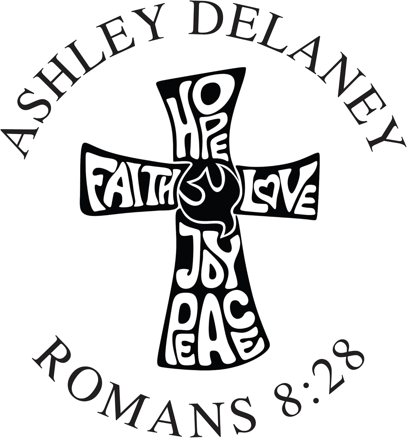 Personalized Bible Verse and Religious Cross Stamp or Book Embosser with Name in Classic Font. Wooden Stamp, Self Inking Stamp or Embosser (Cross Style #2)