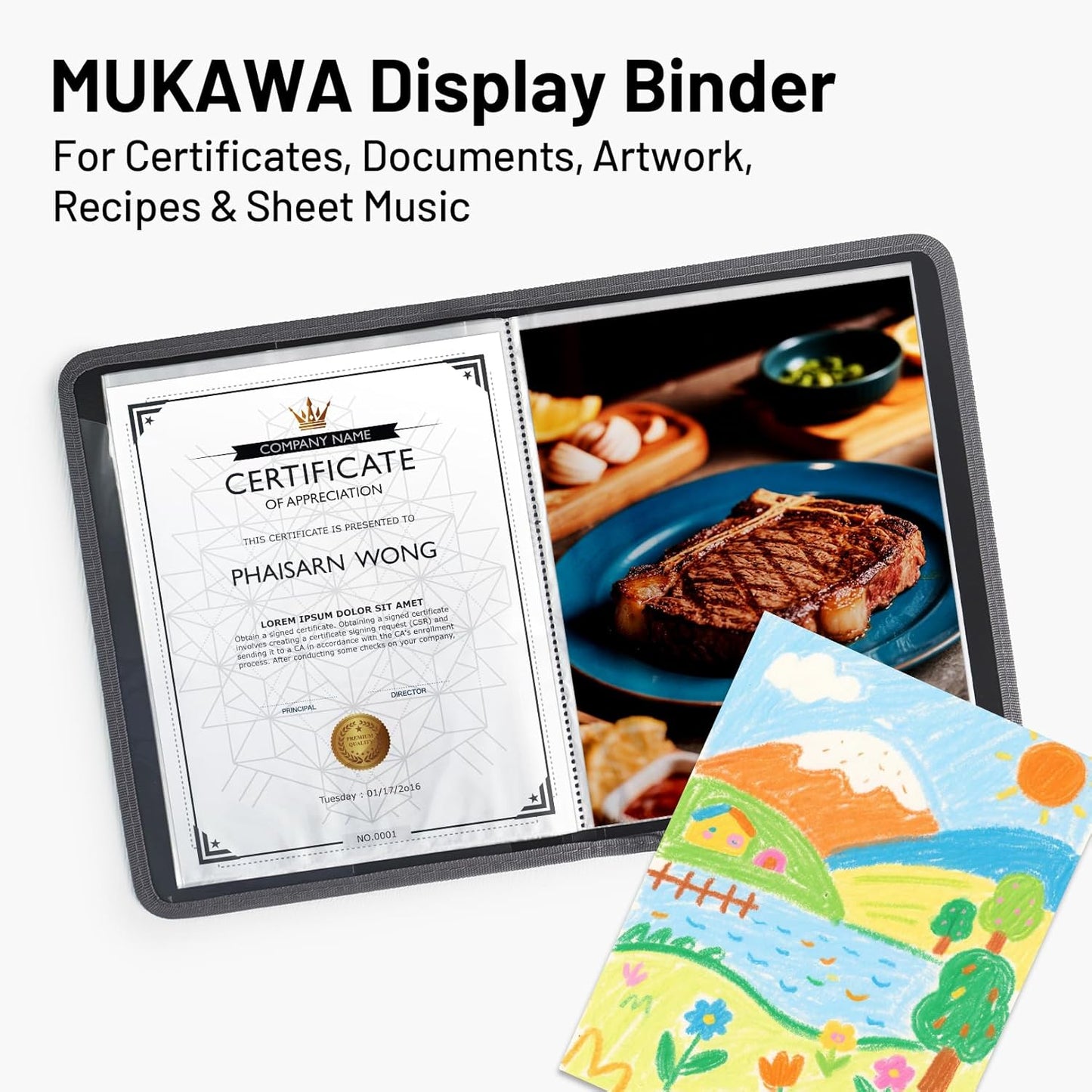 30-Pocket Display Book, 8.5×11 Letter Size Portfolio Folder with Clear Sleeves, Presentation/Certificate Binder & Document Organizer for School, Office & Home, 3 Pack