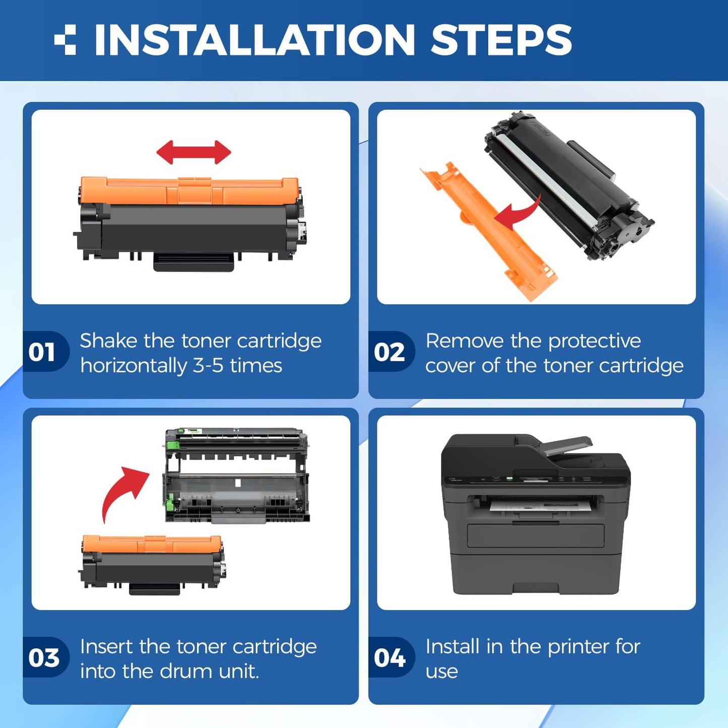 TN730 Black Toner Cartridge 2-Pack Compatible Replacement for Brother TN-730 TN760 MFC-L2710DW MFC-L2750DW DCP-L2550DW HL-L2350DW HL-L2395DW HL-L2370DW HL-L2390DW MFC-L2690DW HL-L2325DW Laser Printer