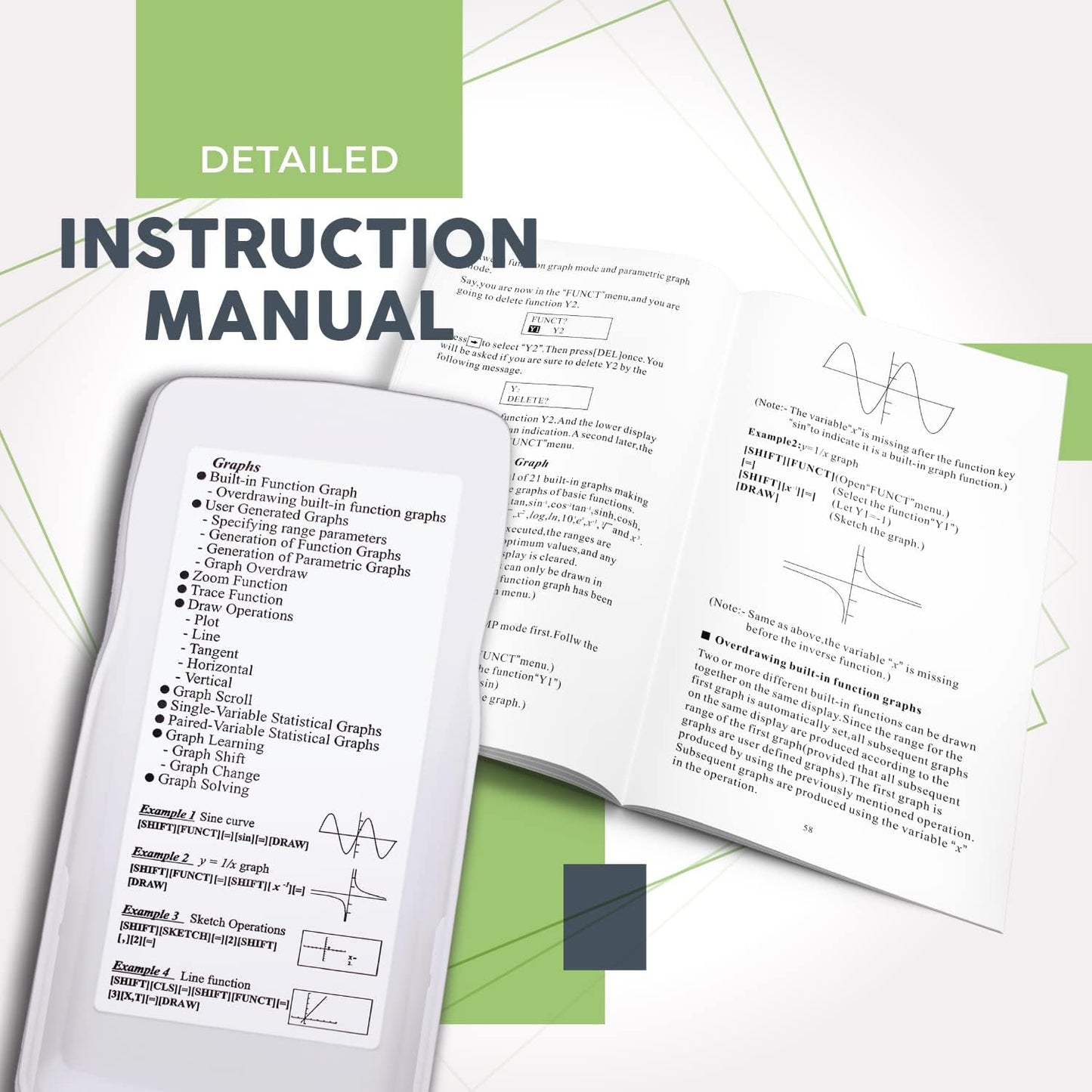 CATIGA CS229 Scientific Calculator with Graphics Functions, Multiple Modes with Intuitive User Interface, for Beginner and Advanced Courses