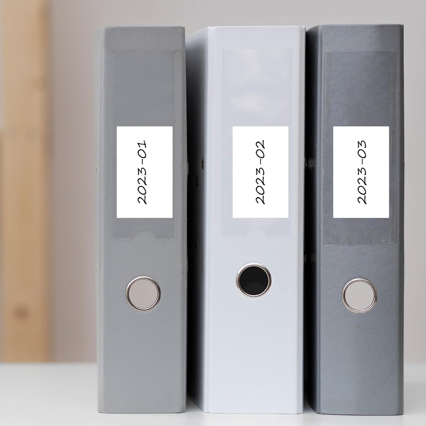 White Color Coding Labels 3 × 2 Inches Self-Adhesive Rectangle Stickers Waterproof Name Tags for Office School Home 40 PCS