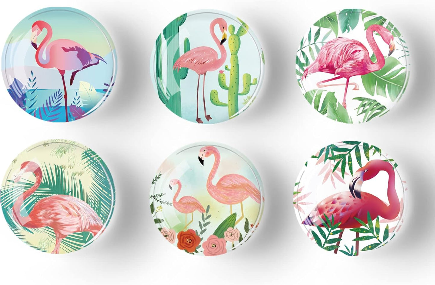 12Pcs Glass Strong Magnetic Refrigerator Magnet Fridge Sticker,Cute Flamingo Fridge Magnets Decoration for Crafts,Strong Fridge Magnets for Kitchen, School,Office Whiteboard, Cabinet and Dishwasher