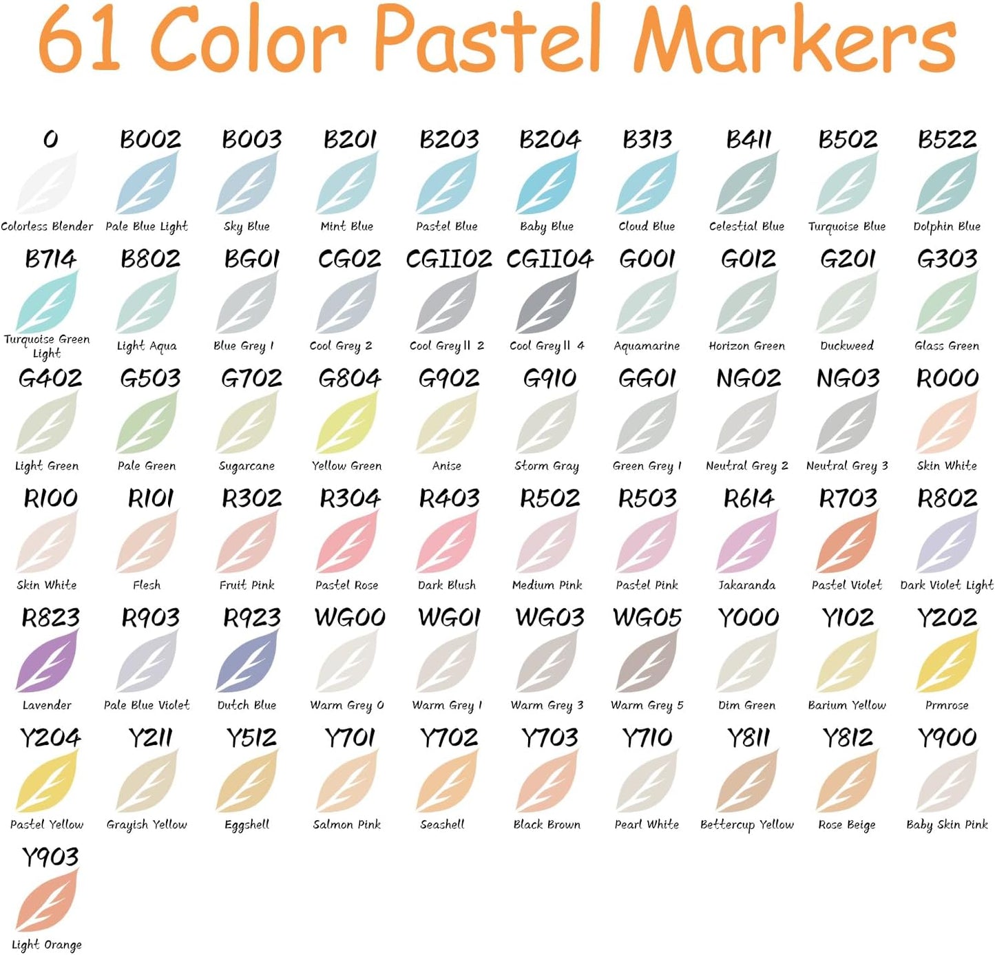 Caliart Pastel Markers, 61 Colors Dual Tip Alcohol Markers, Easter Basket Stuffers for Kids, Teens, Toddlers - Sketch Pens Permanent Art Set for Adults, Book & Egg Decorations
