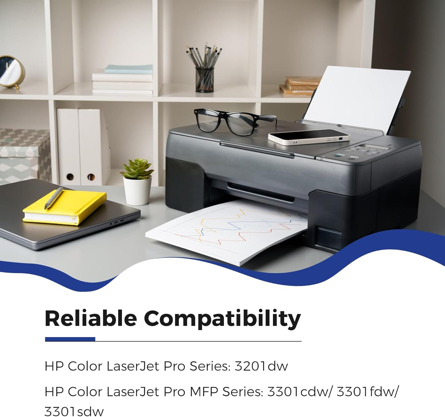 218A Toner Cartridge 4 Pack (with Chip) Compatible for HP 218A 218X Toner Cartridge for HP Color Laserjet Pro 3201dw MFP 3301cdw 3301fdw 3301sdw Printer (Black Cyan Yellow Magenta)