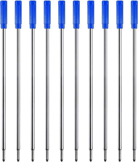 Blue Ink Refills (10pcs), Replaceable Pens Refills, 1mm Medium Tip - Blue