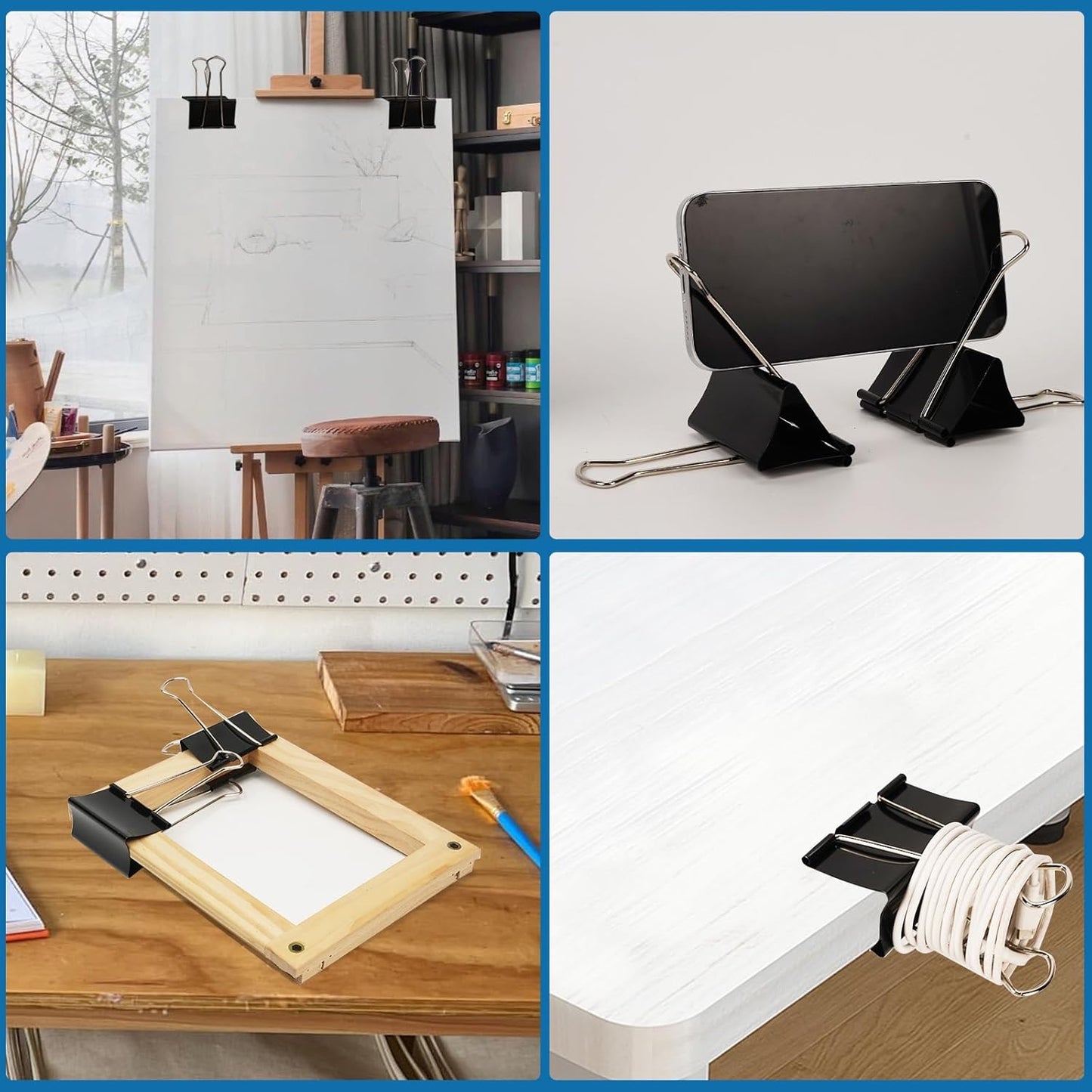 Jumbo Binder Clips 3 Inch - Extra Large Binder Clips 12 Pack, Heavy Duty Office Binder Clips for Paper, Documents, School & Office Supplies (12, 3 inch)