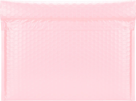 Light Pink Side-Loading Bubble Mailers 13 x 10 Inches,Self-Seal Padded Mailing Envelopes, Pack of 27