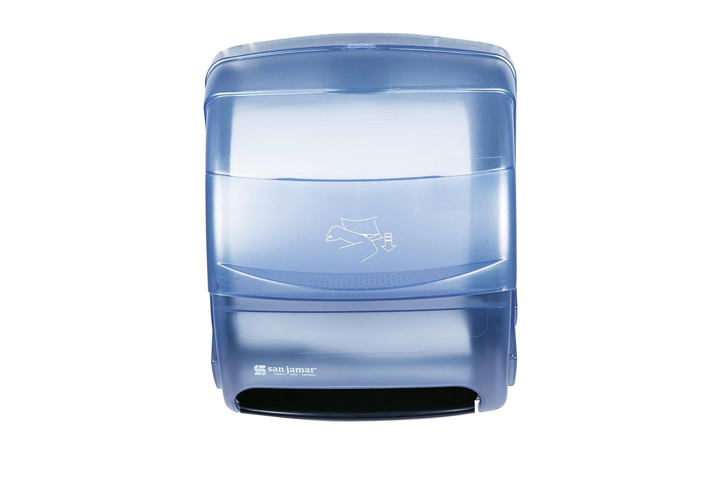 San Jamar T850 Integra Lever Roll Towel Dispenser, Fits 8-1/4" Wide and 8-1/2" Diameter Roll, 11-1/2" Width x 13-1/2" Height x 11-1/4" Depth, Arctic Blue