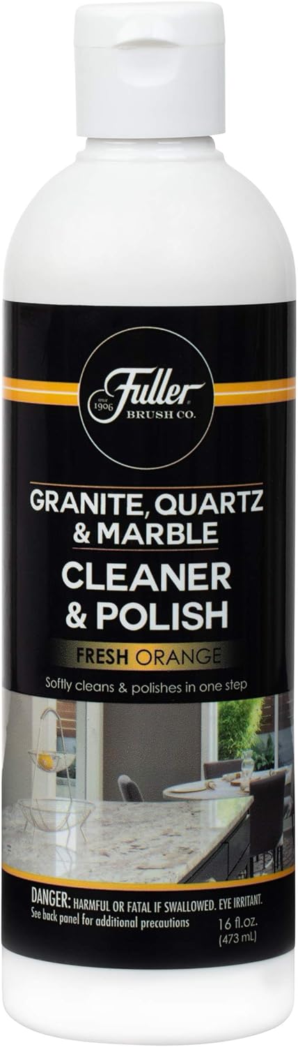 Fuller Brush Countertop Cleaner & Polish - Multi Surface Cleaner - Cleans, Polishes and Protects Granite Quartz Marble Glass Laminates Metal and Other Surfaces Refreshing Orange Scent Removes Odor