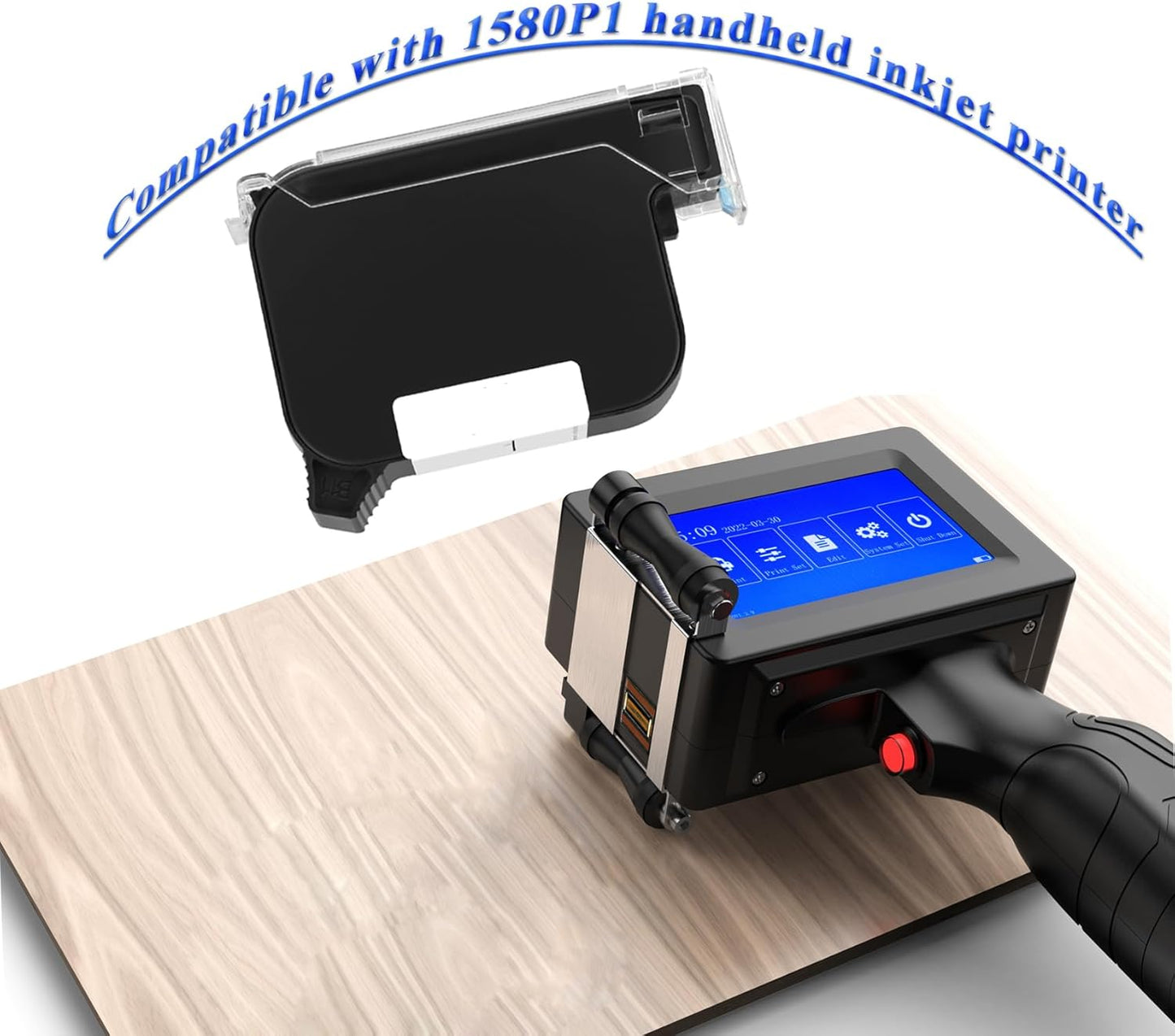 Original White Ink Cartridge for 1580P1 Handheld Printer - Quick-Drying Ink, 42ml