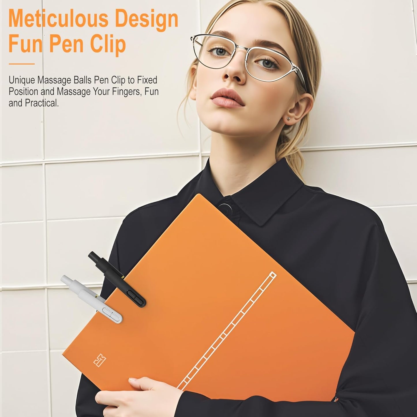 8Pcs Gel Pens with Black Ink, Fine Point Smooth Writing Pens, Quick-dry Gel Retractable Pens for Journaling Note Taking, Cute Office School Supplies for Adults Kids (0.7mm, Bright)