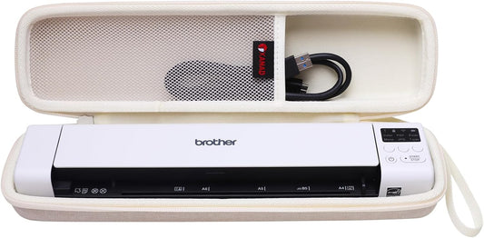 XANAD Hard Case for Brother DS-640 / DS-740D / DS-940DW /DS-720D/Doxie Go SE Duplex Mobile Document Scanner(Cream)