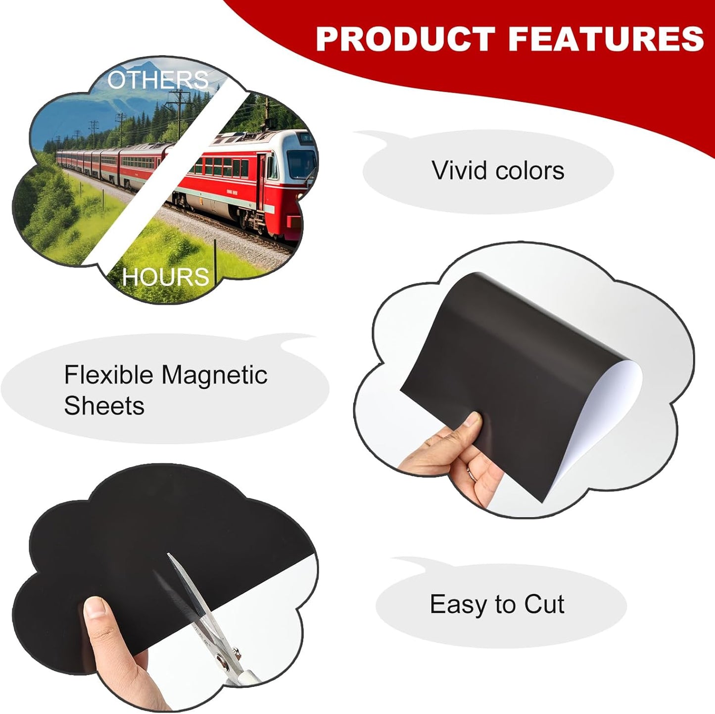 Thaibear Printable Magnetic Sheets 8.5x11 Inch Inkjet, 15 Pack Glossy Flexible Magnetic Paper Sheets for Printer, Magnet Sheets Non Adhesive for Photo, Die Storage and Stickers