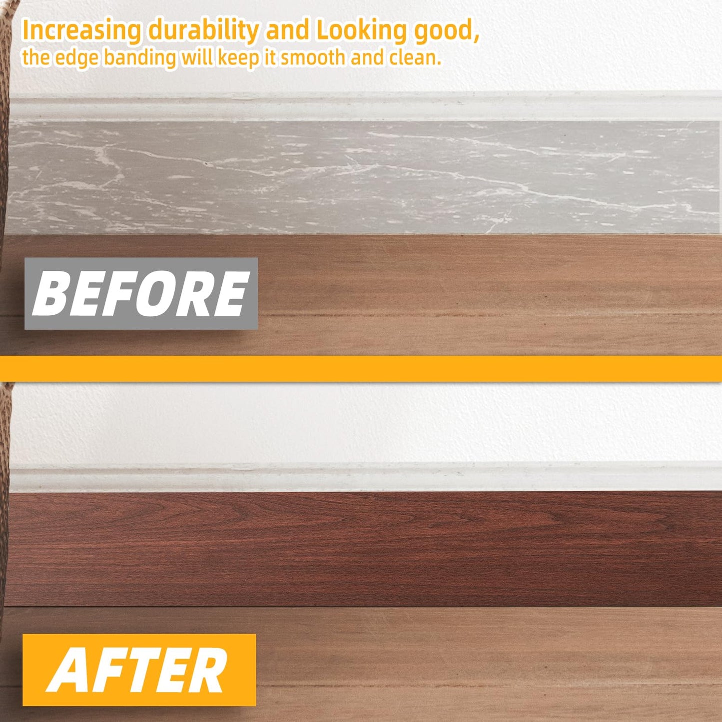 GSCIT Club Wood Grain Repair Tape, 2.4 inch X 50ft Self Adhesive Cherry Grain Repair Patch for Tables, Chairs, Baseboards, Doors, Windows, Floors, Handicraft DIY.